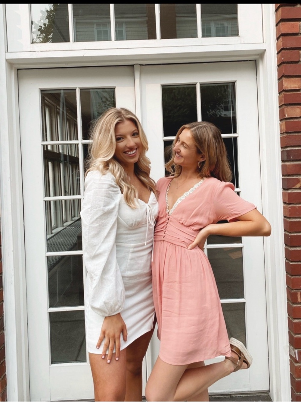 Princess Polly white  V-Neck Mini Dress